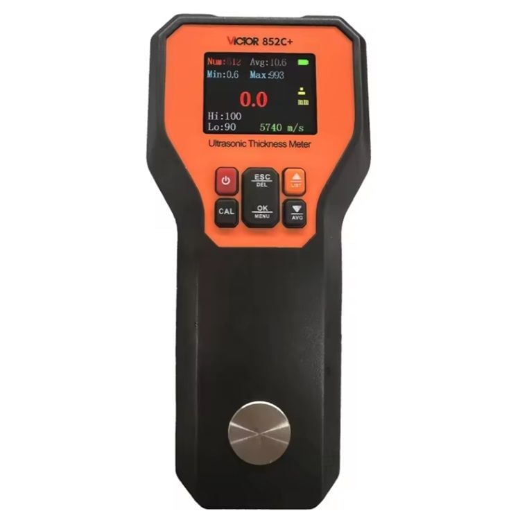 Victor 852C+ Ultrasonik Malzeme Kalınlık Ölçüm Cihazı - Kablolu Problu