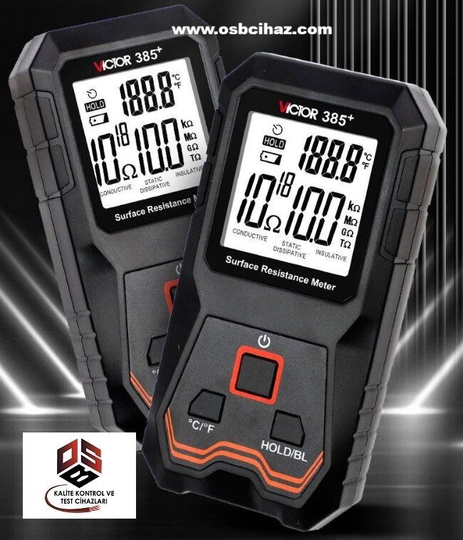 Victor 385+ Yüzey Direnç Ölçüm Cihazı - Surface Resistance Meter